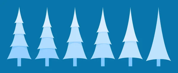 Fir bomen set — Stockvector