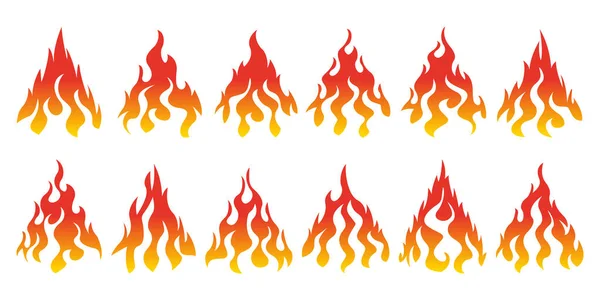 Bonfire pictogram ingesteld — Stockvector