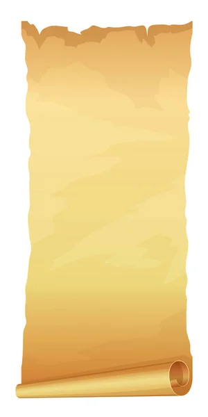 Big golden scroll of parchment — Stock Vector