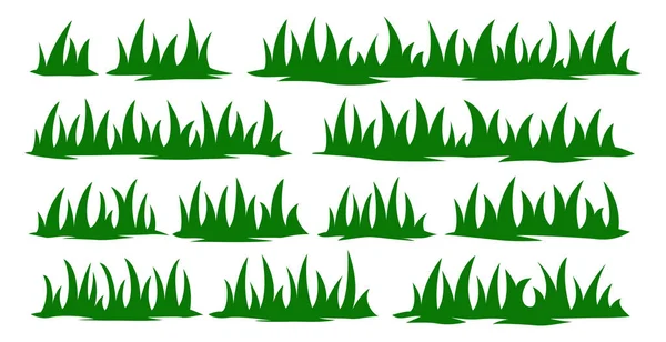 Colección de hierba verde — Archivo Imágenes Vectoriales