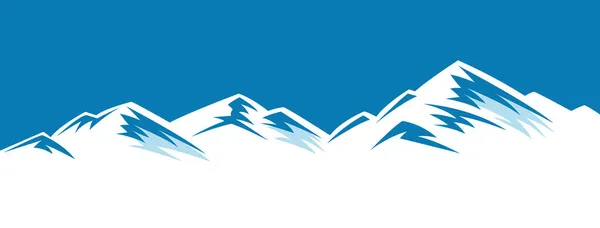 Snowly mountain range — Stock Vector