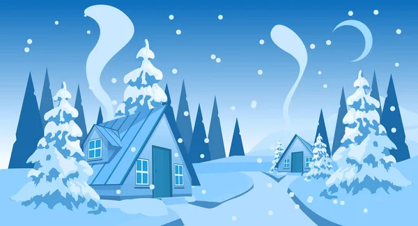 Vinter landskap bakgrund — Stock vektor