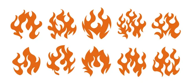 Ensemble d'icônes Bonfire — Image vectorielle