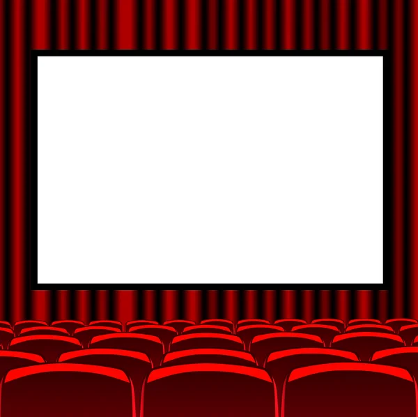 Sala rossa cinema — Foto Stock
