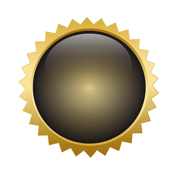 Botão de ouro brilhante metálico —  Vetores de Stock