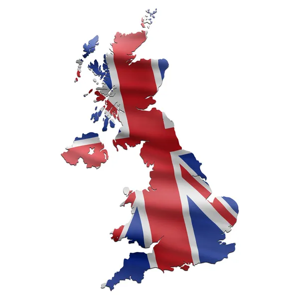 İngiltere harita ile İngiliz bayrağı