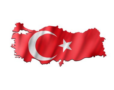 bayrak sallayarak ile Türkiye Haritası