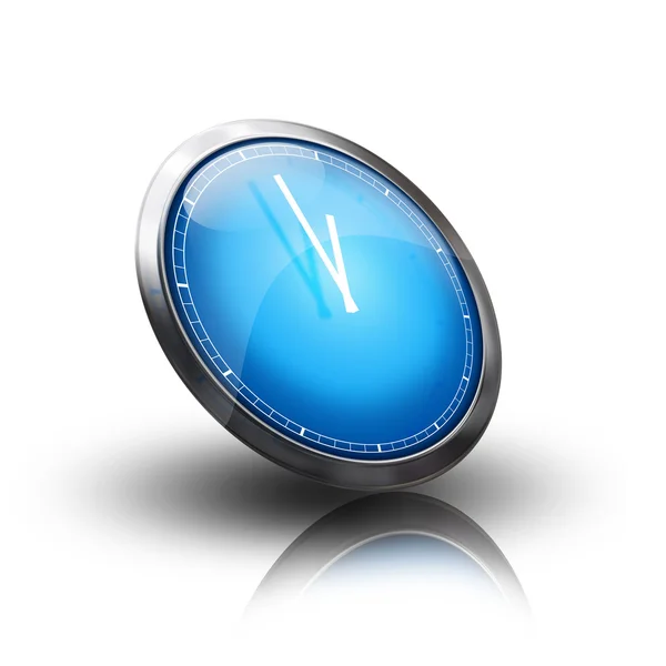 Ícone do relógio azul — Fotografia de Stock