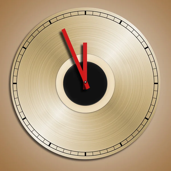 Record recycled into clock — Stock Photo, Image