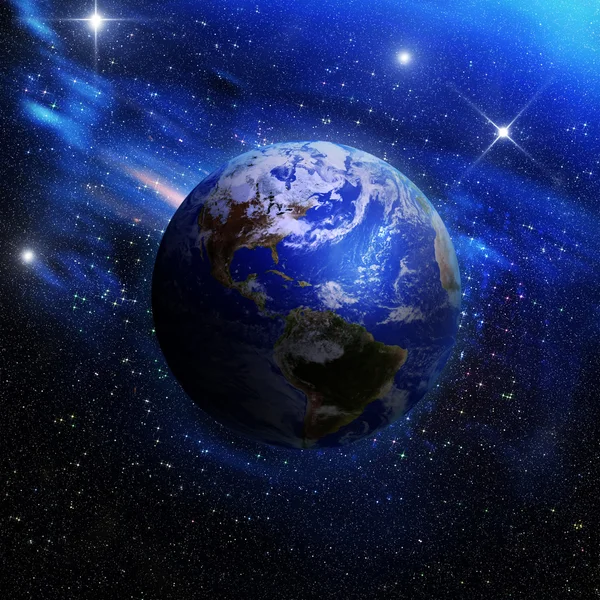 Jorden sett från yttre rymden — Stockfoto