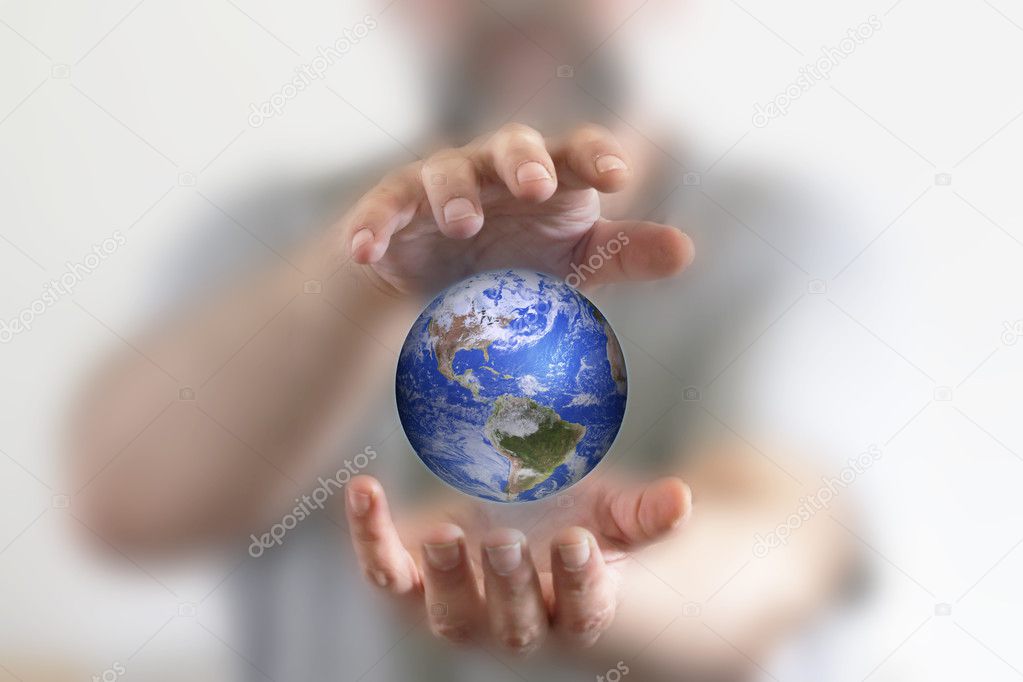 Earth in hands