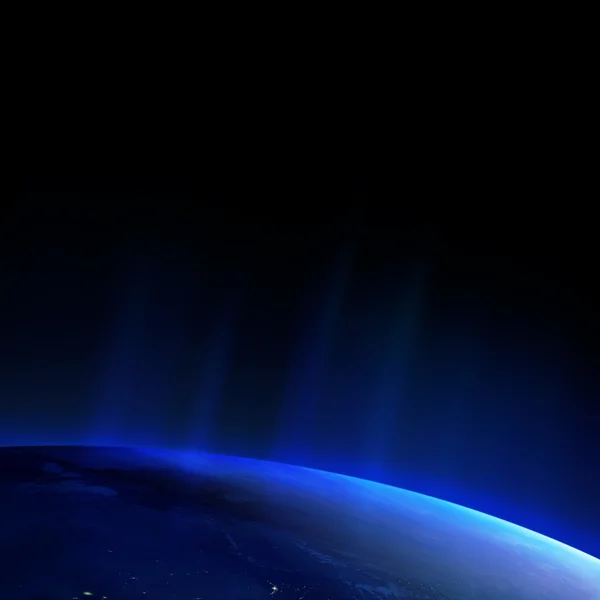 La Tierra vista desde el espacio exterior — Foto de Stock