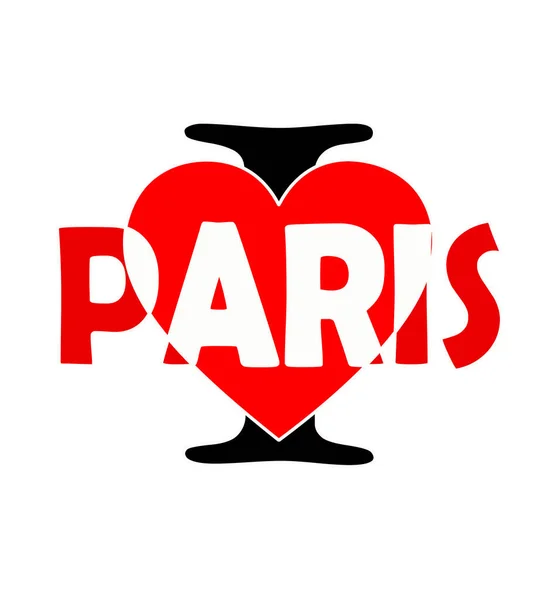 Европейский Столичный Париж Франции Красным Сердцем Любви — стоковое фото