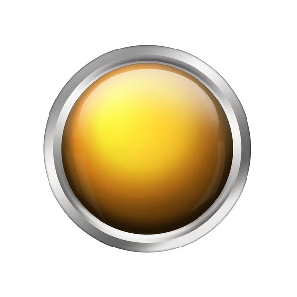 Orange Shiny Button Metallic Elements — Fotografia de Stock