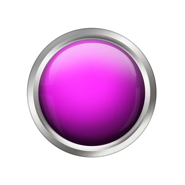 Розовая Блестящая Кнопка Металлическими Элементами — стоковое фото