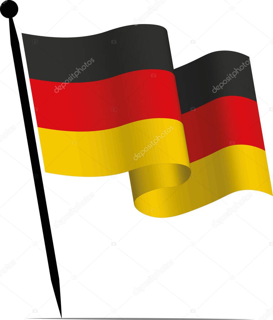 Waving germany Flag Vector Illustration