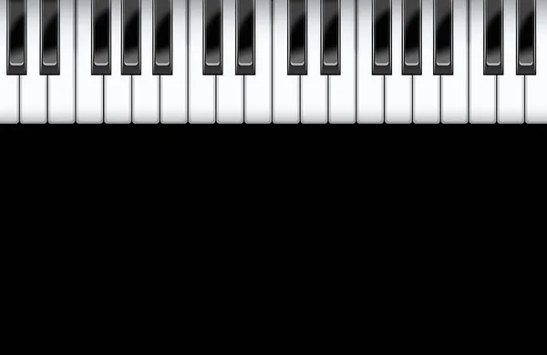 Piano Keys Closeup Black Background Illustration — Stockfoto