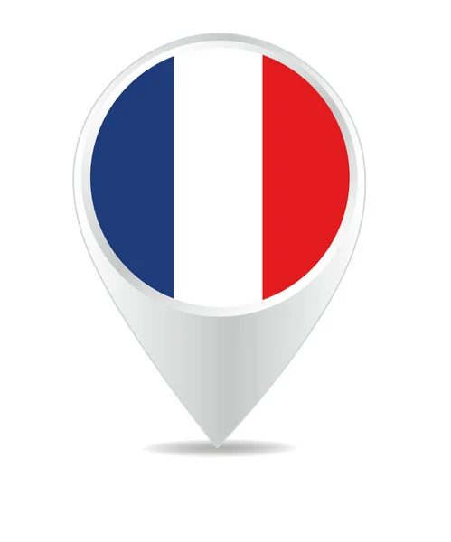 Icône Localisation Pour France Drapeau Vecteur — Image vectorielle