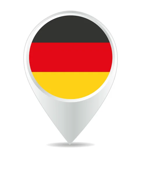 Icône Localisation Pour Allemagne Drapeau Vecteur — Image vectorielle