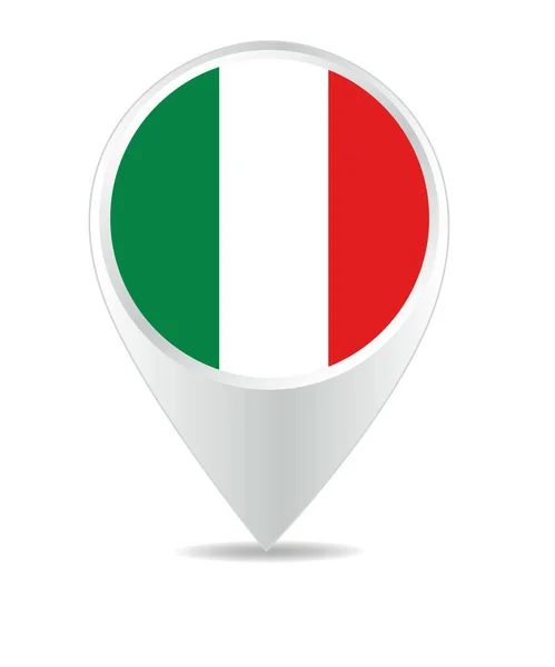 Ubicazione Icona Italyflag Vector — Vettoriale Stock
