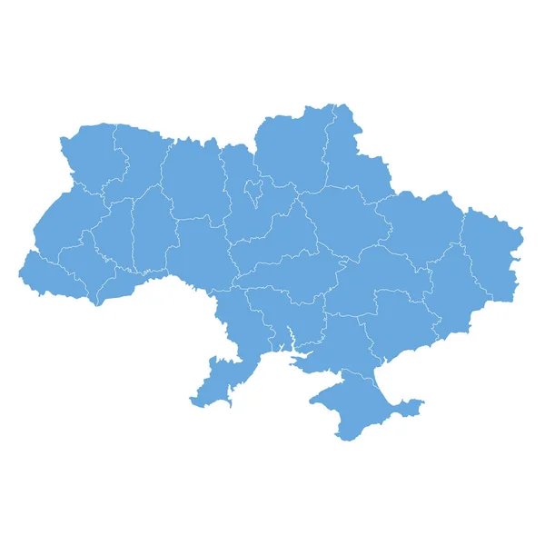 Vector Ukraine Χάρτης Λευκό Φόντο — Διανυσματικό Αρχείο