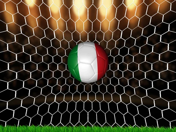 Pallone Calcio Italiano Rete — Foto Stock