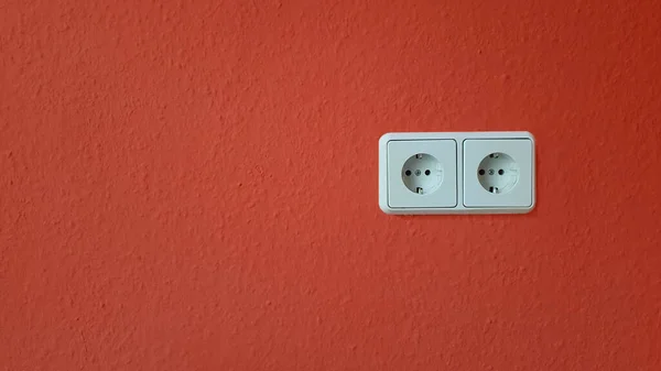 Electric Outlets Painted Wall — Stock Photo, Image