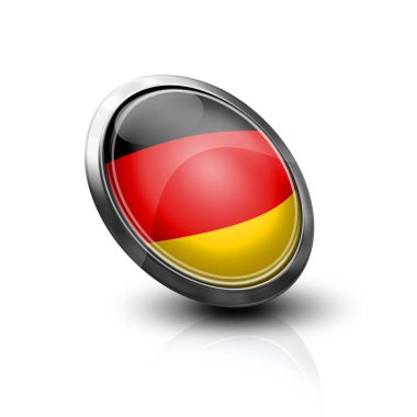 Beyaz üzerine Metalik Düğme Almanya