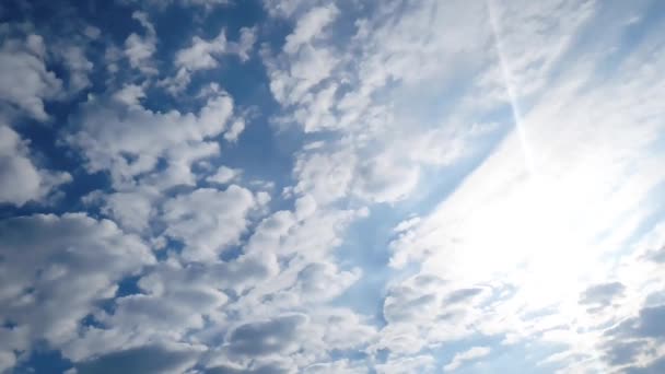 Wolken Blauwe Zonnige Lucht Rechtenvrije Stockvideo's
