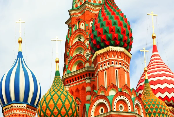 Domes of the famous Head of St. Basil — Stock Photo, Image
