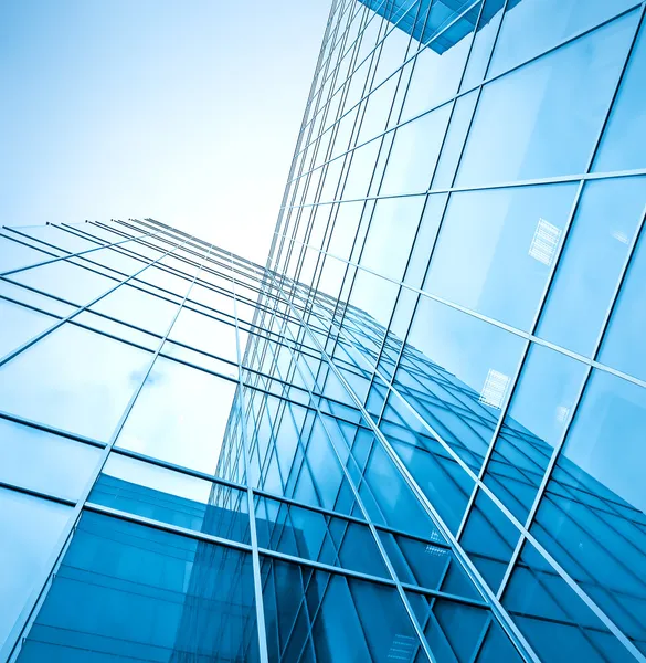 Modré sklo výšková budova firemní — Stock fotografie