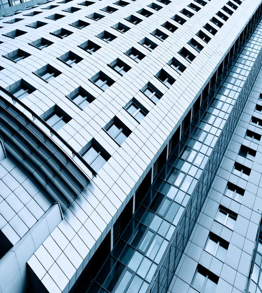 Contemporary striped black texture of glass architecture — Stock Photo, Image