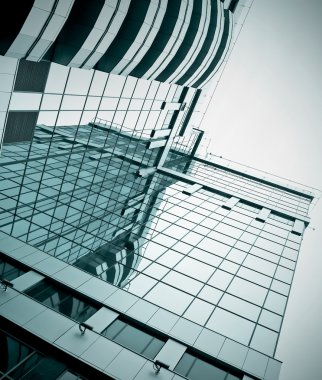 Çağdaş Cam ofis Merkezi Bina dış perspektif