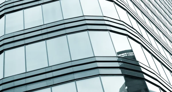 Blue glass wall of skyscraper — Stock Photo, Image