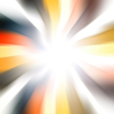 Perspective intersection of vintage colorful curved and radial l clipart