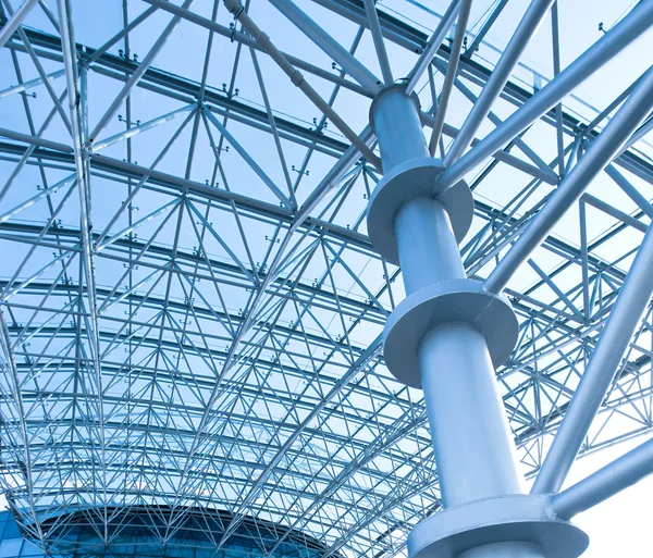 Transparent ceiling inside contemporary airport — Stock Photo, Image