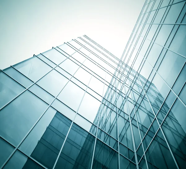 View to dark high rise glass skyscrapers at night — Stock Photo, Image