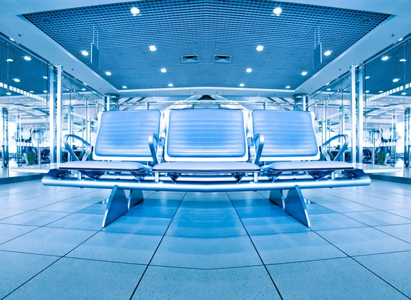 Lounge with seats in the airport Stock Picture