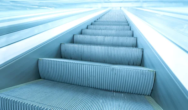 Blue escalator — Stock Photo, Image