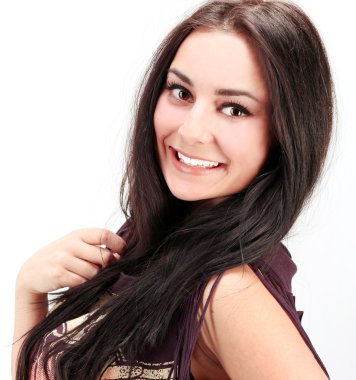 gülümseyen kadın portresi