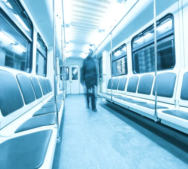 Silhouettes inside carriage — Stock Photo, Image