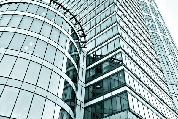 View to background of glass high rise building skyscrapers — Stock Photo, Image