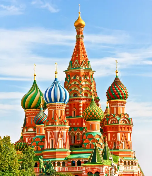 Собор Святого Василия Блаженного, Москва, Россия — стоковое фото