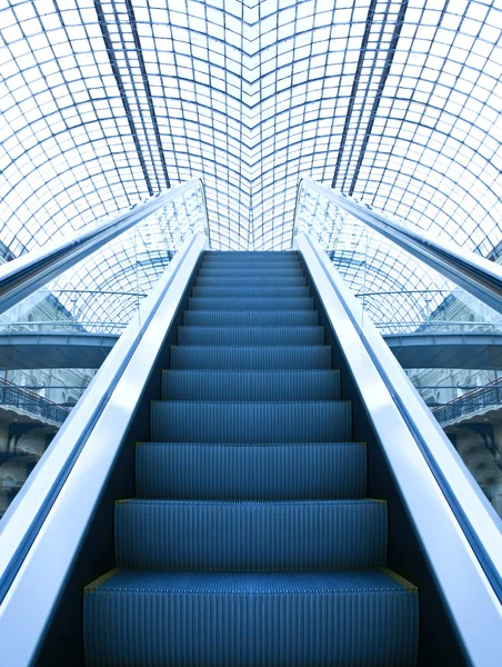 View to perspective escalators stairway — Stock Photo, Image