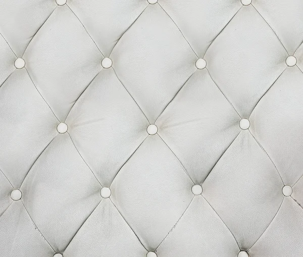 Fundo de estilo moderno e luxuoso com textura clássica de couro branco e cinza de uma antiga porta retro com botões de metal — Fotografia de Stock