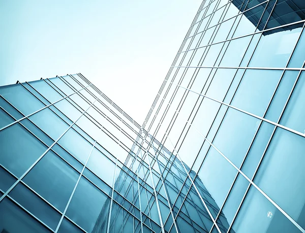 Glass skyscrapers at night — Stock Photo, Image