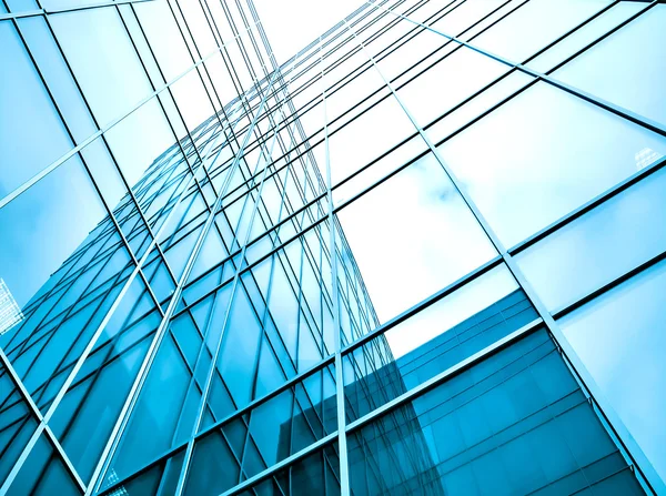 Transparent glass wall of office building — Stock Photo, Image