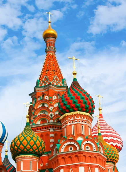 St. Basilova katedrála na Rudém náměstí v Moskvě, Rusko — Stock fotografie