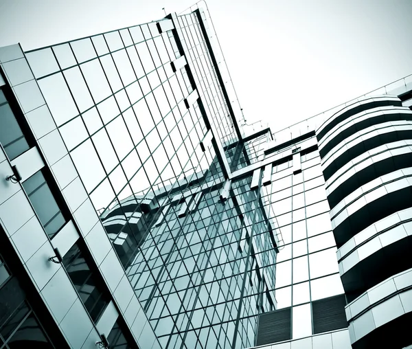 Transparent glass wall of office building — Stock Photo, Image