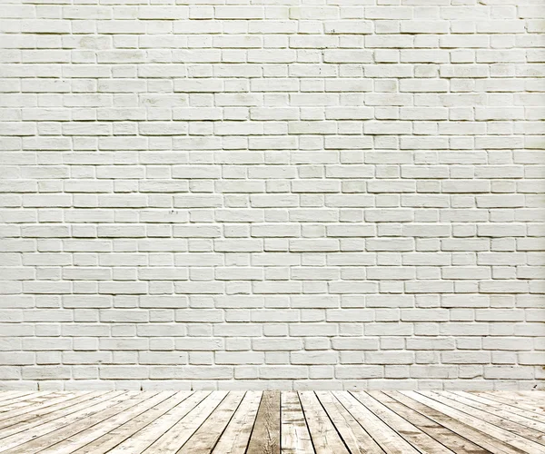 Background of aged grungy textured white brick and stone wall wi — Stock Photo, Image